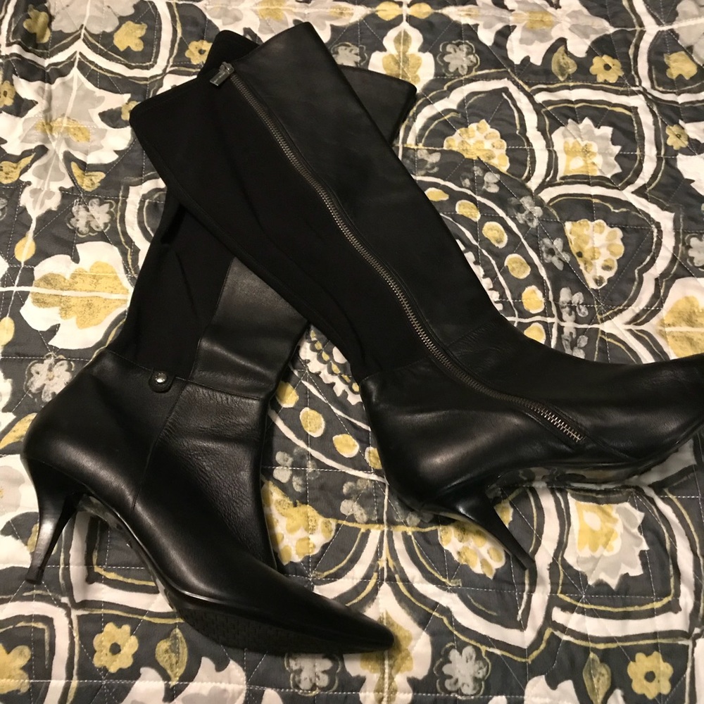 MK tall boots black.